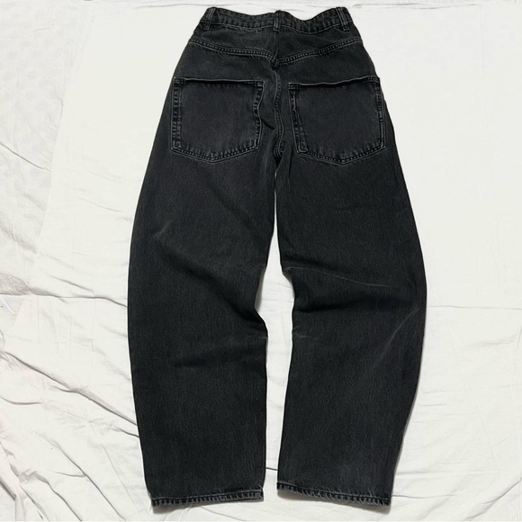 Zara High-Rise Black Baggy Leg Jeans - Picture 3 of 4